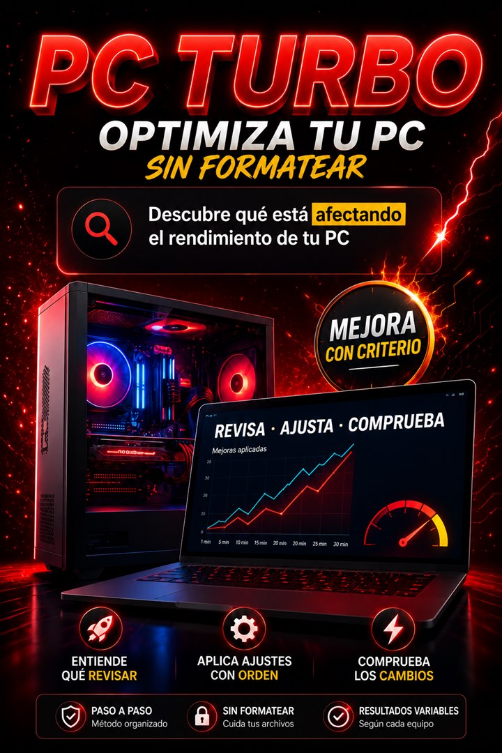 Portada de PC Turbo con computadora y los pasos del método